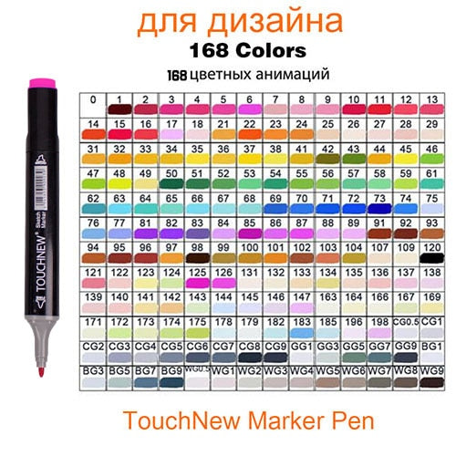 Wholesale TOUCHNEW Permanent Markers Alcohol Ink Markers Brush Dual Tips  Professional Drawing Marker Set Art Design 30/40/60/80/201222 From Kong09,  $22.75