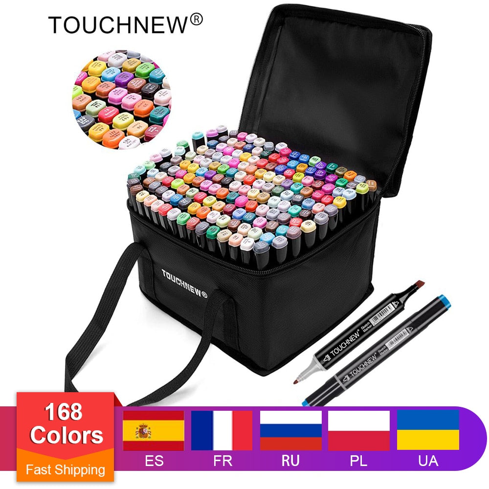 Dual Alcohol Markers Brush Tip, Touchnew Markers Art Marker