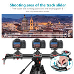 Neewer Camera Slider Video Track Dolly Rail Stabilizer: 31-inch/80cm, Flywheel Counterweight with Light Carbon Fiber RailS