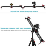 Neewer Camera Slider Video Track Dolly Rail Stabilizer: 31-inch/80cm, Flywheel Counterweight with Light Carbon Fiber RailS