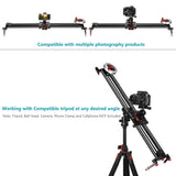 Neewer Camera Slider Video Track Dolly Rail Stabilizer: 31-inch/80cm, Flywheel Counterweight with Light Carbon Fiber RailS