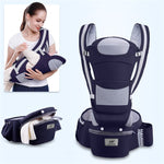 Ergonomic Baby Carrier Breathable Infant Backpack Portable Travel Hipseat Leaps Adjustable Newborn Kangaroo Wrap Mommy Care Nursing Fanny Pack Comfortable