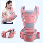 Ergonomic Baby Carrier Breathable Infant Backpack Portable Travel Hipseat Leaps Adjustable Newborn Kangaroo Wrap Mommy Care Nursing Fanny Pack Comfortable