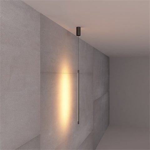 Minimalist Bedroom Bedside Pendant Light Modern Living Room TV Wall LED Pendant Lamp Geometry Line Strip Hanging Light Fixtures