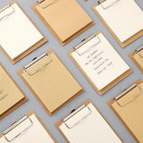 JIANWU Board Clip Note Clipboard Memo Pads Basic Color Loose-leaf Notebook Printed Simple note pad clip School Office Supplies