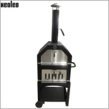 XEOLEO Outdoor Pizza oven Portable Pizza oven Wood-Fired Bread baker Charcoal BBQ grill Firewood Baking stove Cold rolled sheet