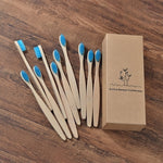 New design mixed color bamboo toothbrush Eco Friendly wooden Tooth Brush Soft bristle Tip Charcoal adults oral care toothbrush