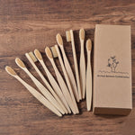 New design mixed color bamboo toothbrush Eco Friendly wooden Tooth Brush Soft bristle Tip Charcoal adults oral care toothbrush