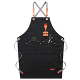 Apron custom logo fashion female kitchen coffee barbecue manicure milk tea shop canvas waiter work clothes printing