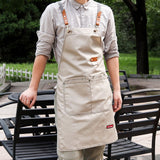 Apron custom logo fashion female kitchen coffee barbecue manicure milk tea shop canvas waiter work clothes printing