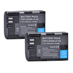 2650mAh 4PCS LP-E6 lp-e6n battery for Canon EOS 5D Mark IV 5D2 5DS R Mark II III 3 6D 60D 60Da 7D 7DII+Charger+LPE6 battery case