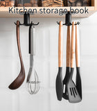 360 Degrees Rotated Kitchen Hooks Self Adhesive 6 Hooks Home Wall Door Hook Handbag Clothes Ties Bag Hanger Hanging Rack