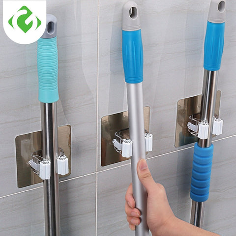 Multi-Purpose Hooks Wall Mounted Mop Organizer Holder RackBrush Broom Hanger Hook Kitchen bathroom Strong Hooks