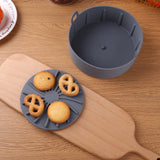 2021 Heat Resistant Grill Tray Air Fryer Cookies Fried Chicken Silicone Pizza Basket Air Fryer Grill Pan Thickened