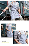 Apron custom logo fashion female kitchen coffee barbecue manicure milk tea shop canvas waiter work clothes printing