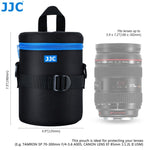 JJC Camera Lens Bag Pouch Waterproof DSLR Lenses Case Soft Polyester Lining Photo Backpack for Canon Sony Nikon Olympus Fujifilm